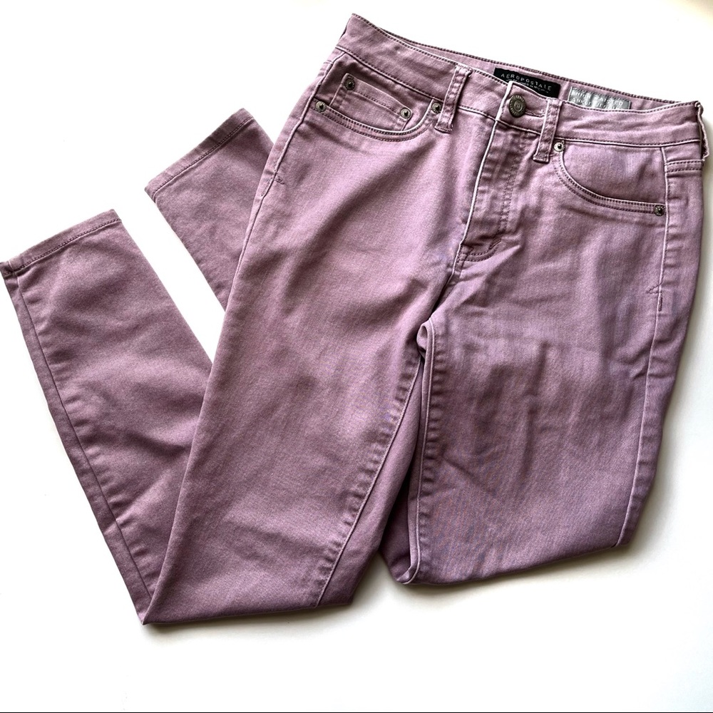 Aéropostale High Waisted Lavender Skinny Jeggings 2
